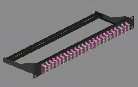 với SC Duplex - Bảng phân phối 1RU được tải với bộ chuyển đổi SC Duplex (48 sợi quang)